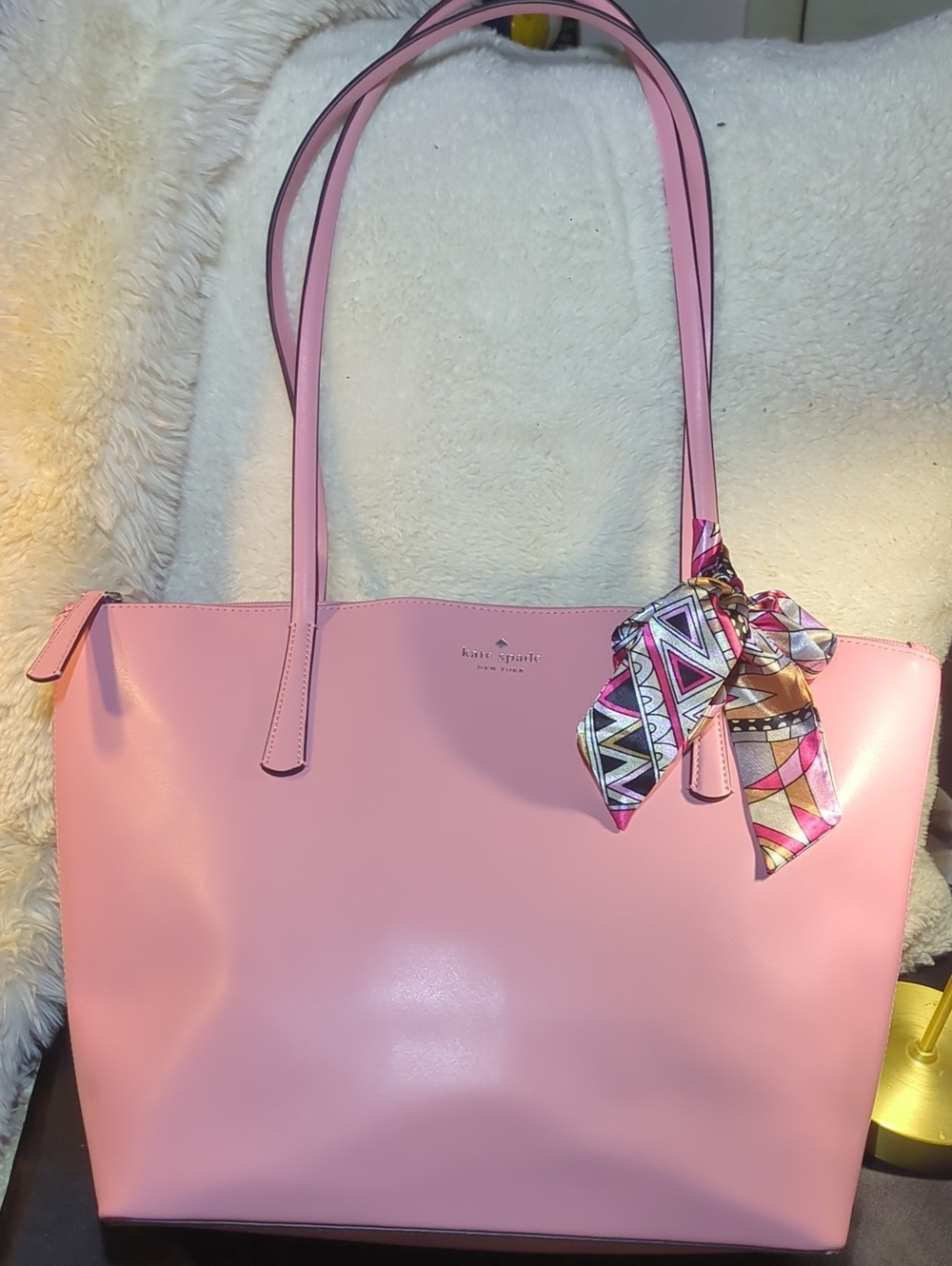 Kate Spade Pink Tote Bag w/ Decorative Scarf NWOT  NOW ONLY $125